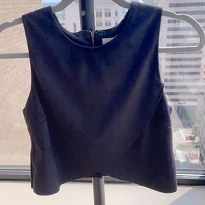 C’isa Suede Crop Top - Black - Small